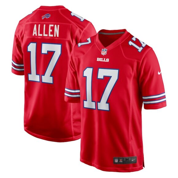 Men's Buffalo Bills Josh Allen Red NFL Jersey - Picture 1 of 1